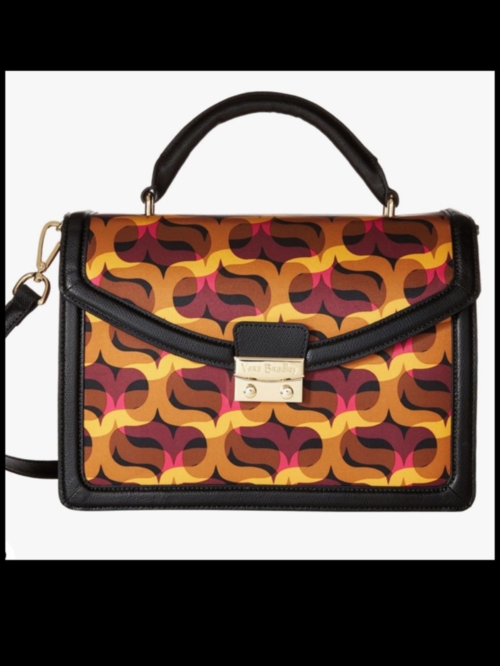 Vera Bradley Lydia structured mod print satchel crossbody mini briefcase NWOT